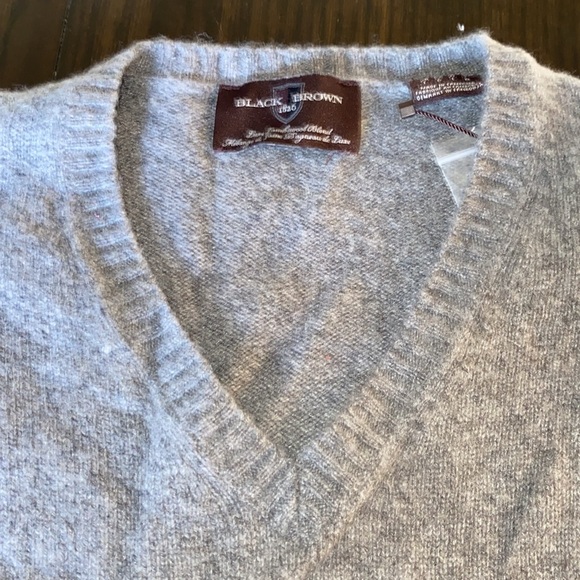Mens wool blend grey sweater Large - Picture 4 of 5